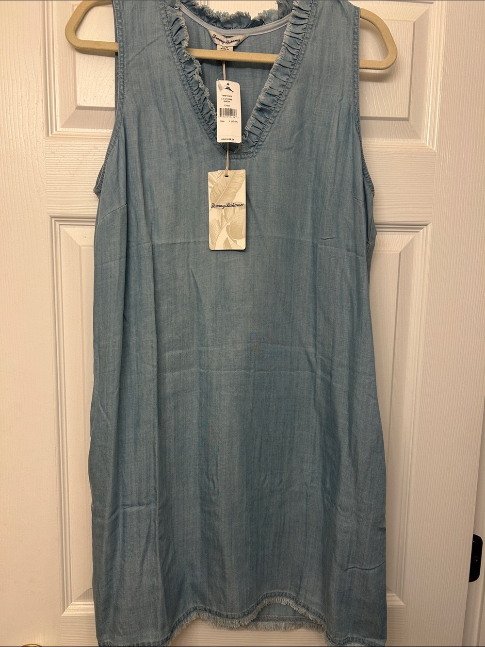 Tommy Bahama blue dress-Sz L